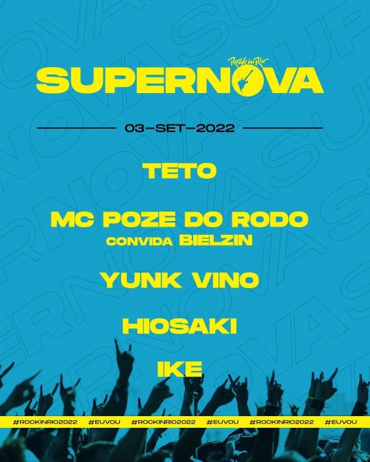 Rock in Rio divulga programação do palco Supernova e MC Poze do Rodo é adicionado ao line-up do evento