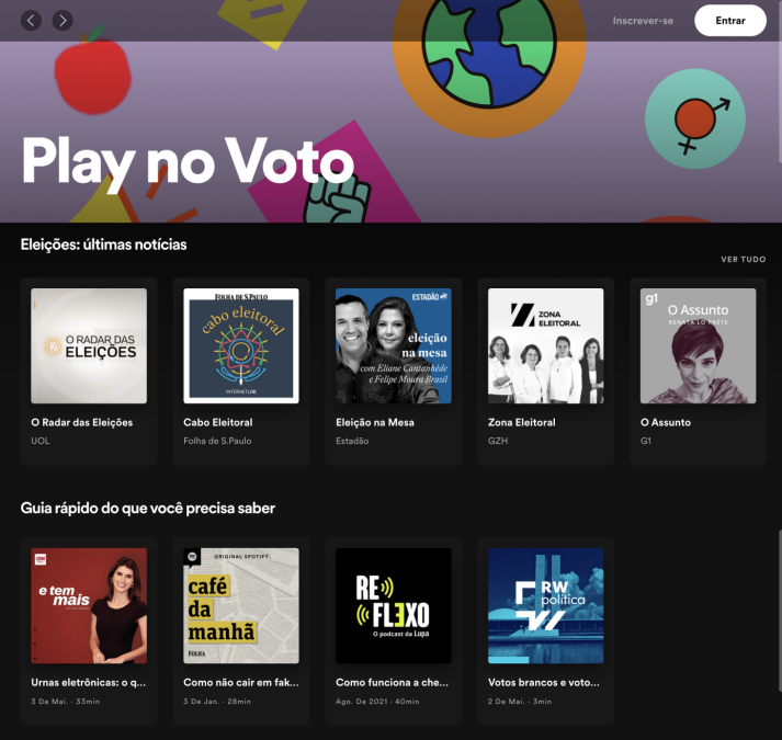 Play no Voto: conheça o hub de podcasts sobre eleições do Spotify
