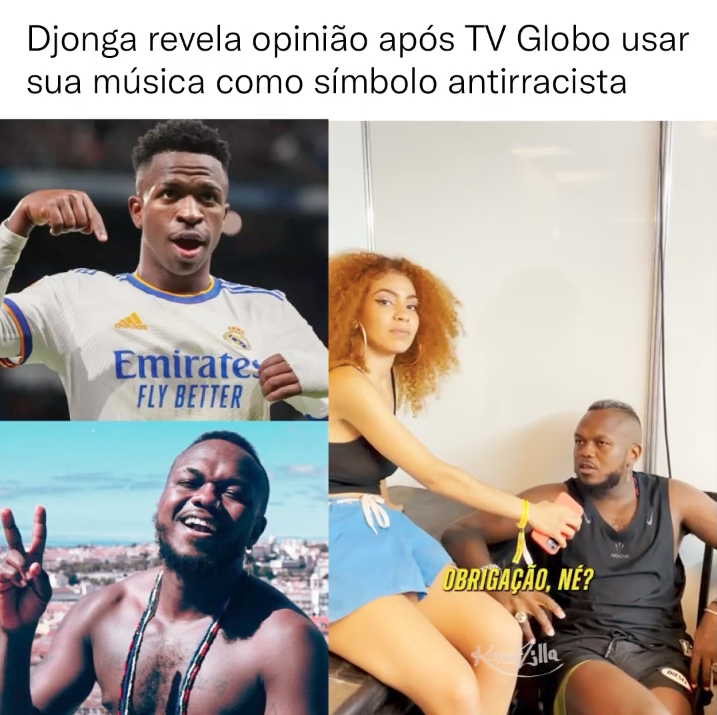Djonga revela sua opinião após a TV Globo usar sua música como símbolo antirracista